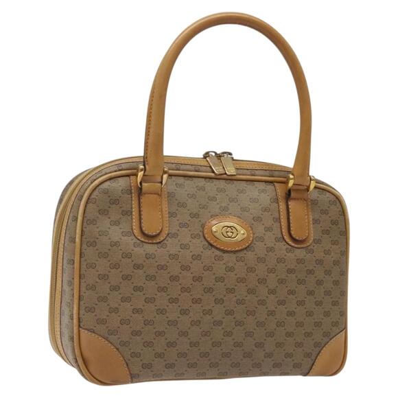 GUCCI Micro GG Supreme Hand Bag Pvc Beige Gold 000 39 000 39 - Picture 1 of 16